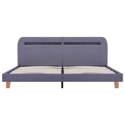 Bedframe Met Led Stof 160 x 200 cm Lichtgrijs