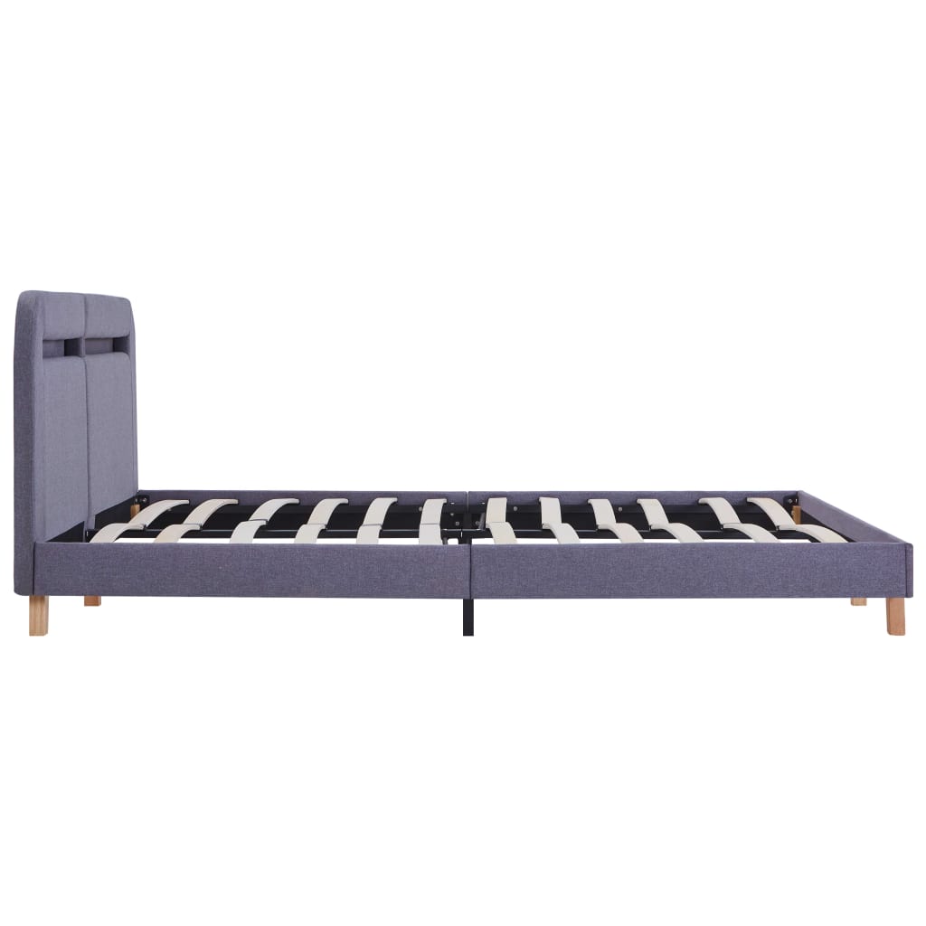 Bedframe Met Led Stof 160 x 200 cm Lichtgrijs