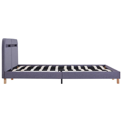 Bedframe Met Led Stof 160 x 200 cm Lichtgrijs