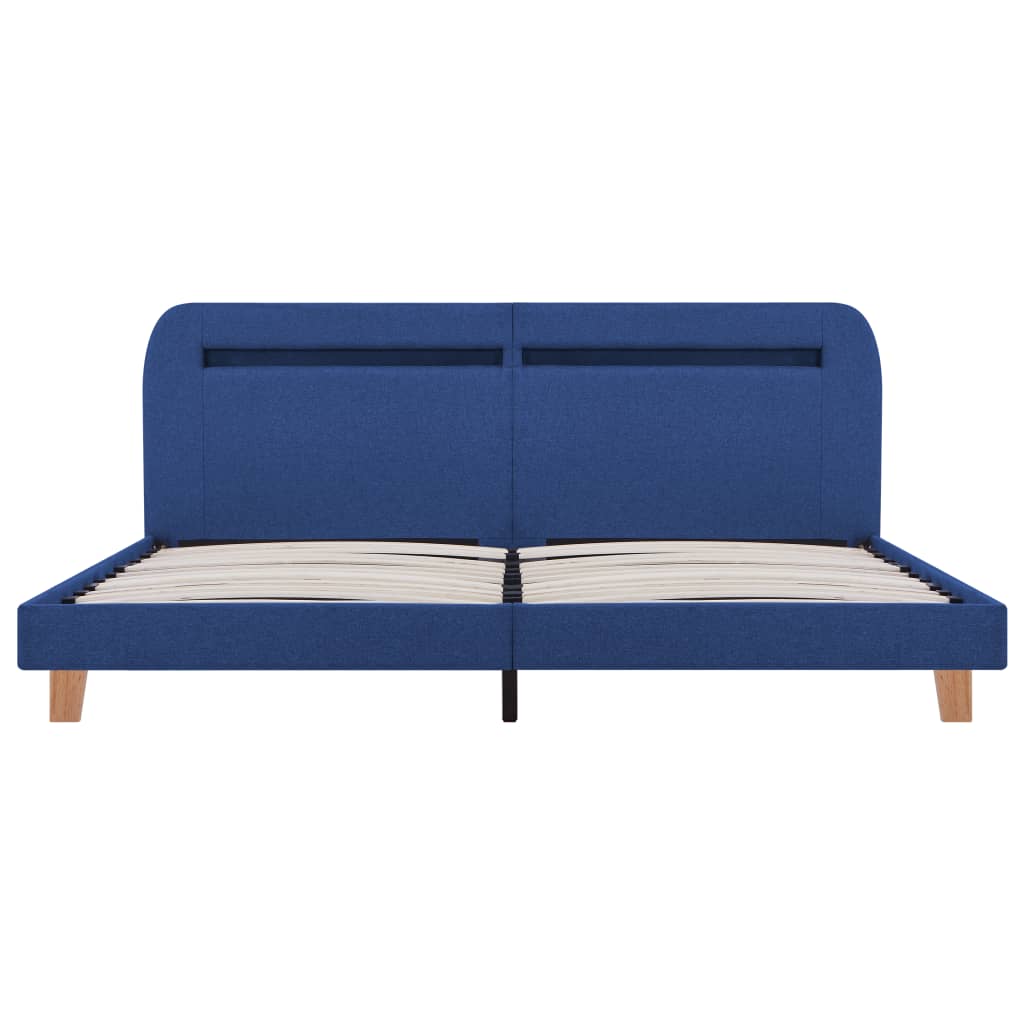 Bedframe Met Led Stof 180 x 200 cm Blauw