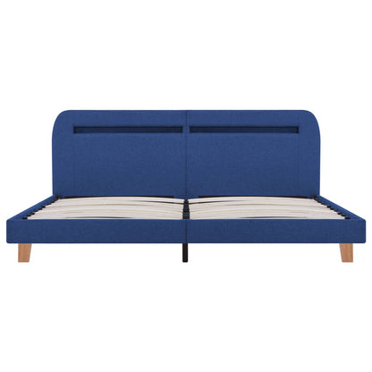 Bedframe Met Led Stof 180 x 200 cm Blauw