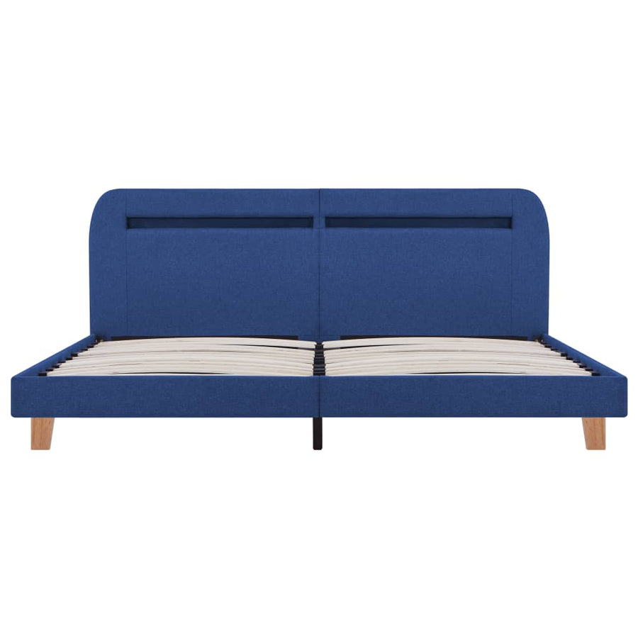 Bedframe Met Led Stof 180 x 200 cm Blauw
