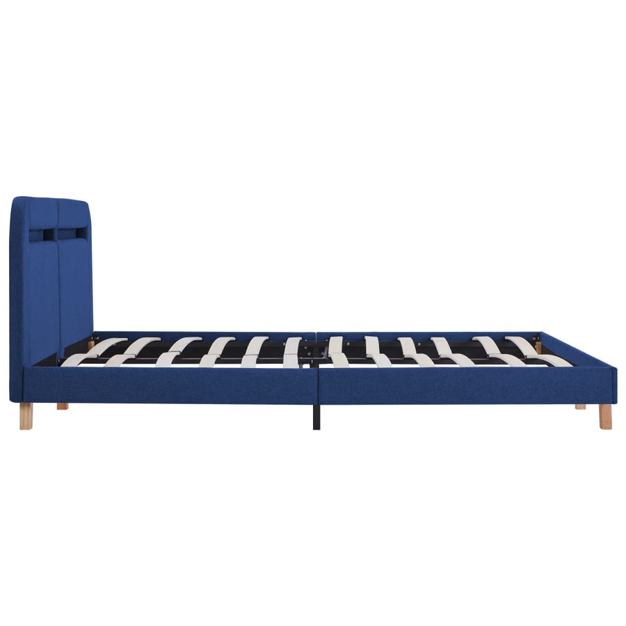 Bedframe Met Led Stof 180 x 200 cm Blauw