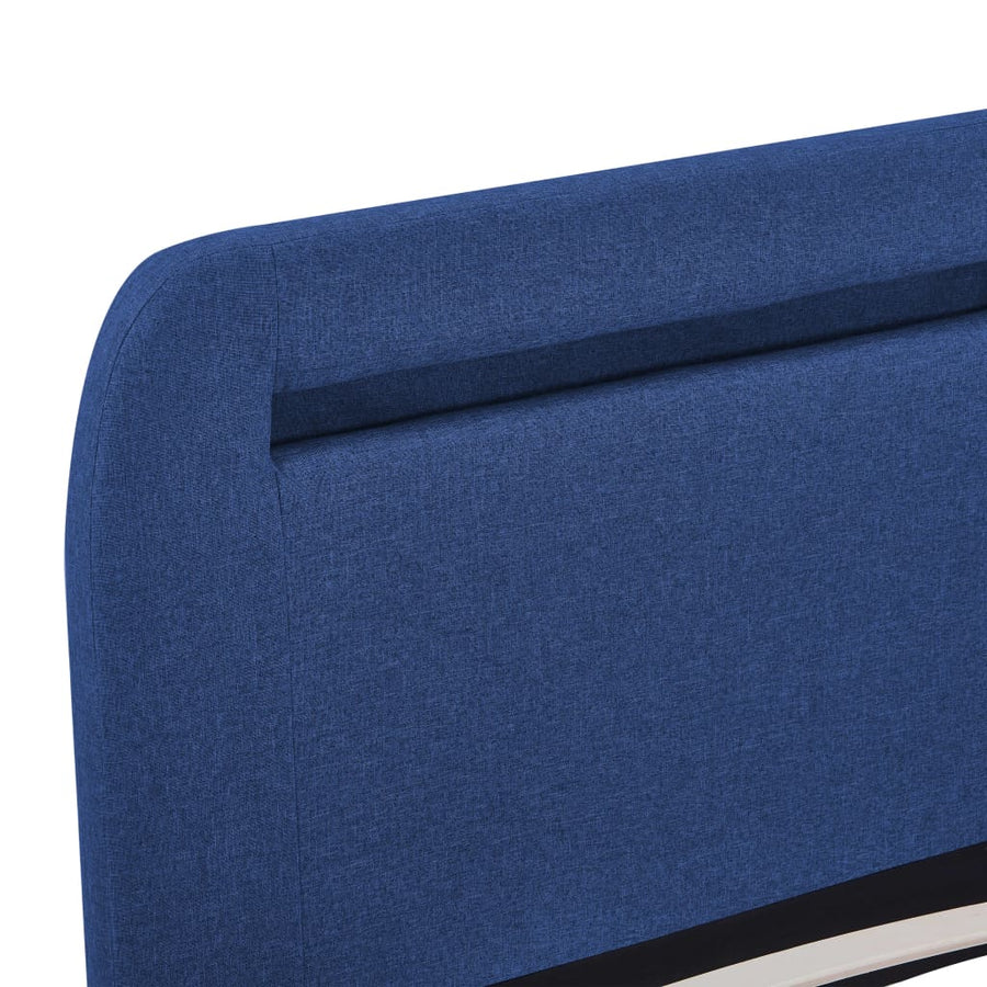Bedframe Met Led Stof 180 x 200 cm Blauw