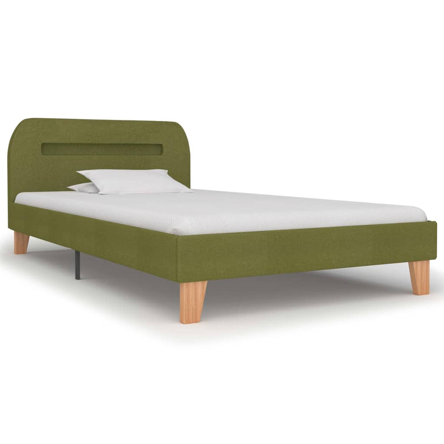 Bedframe Met Led Stof 90 x 200 cm Groen