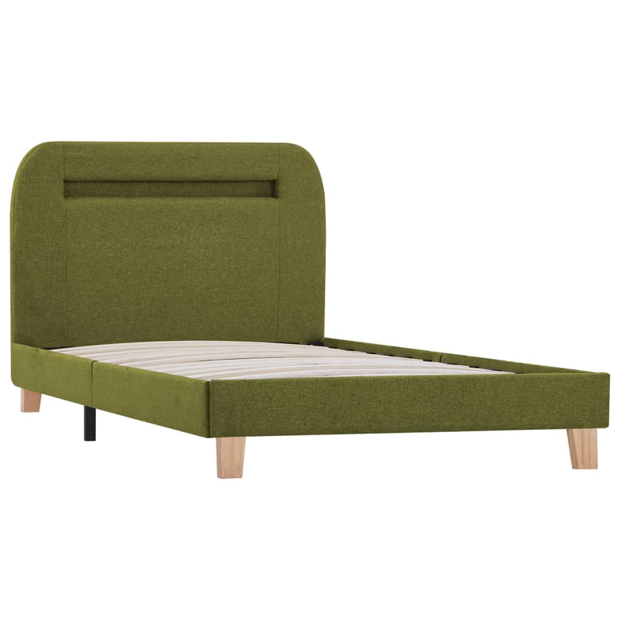 Bedframe Met Led Stof 90 x 200 cm Groen
