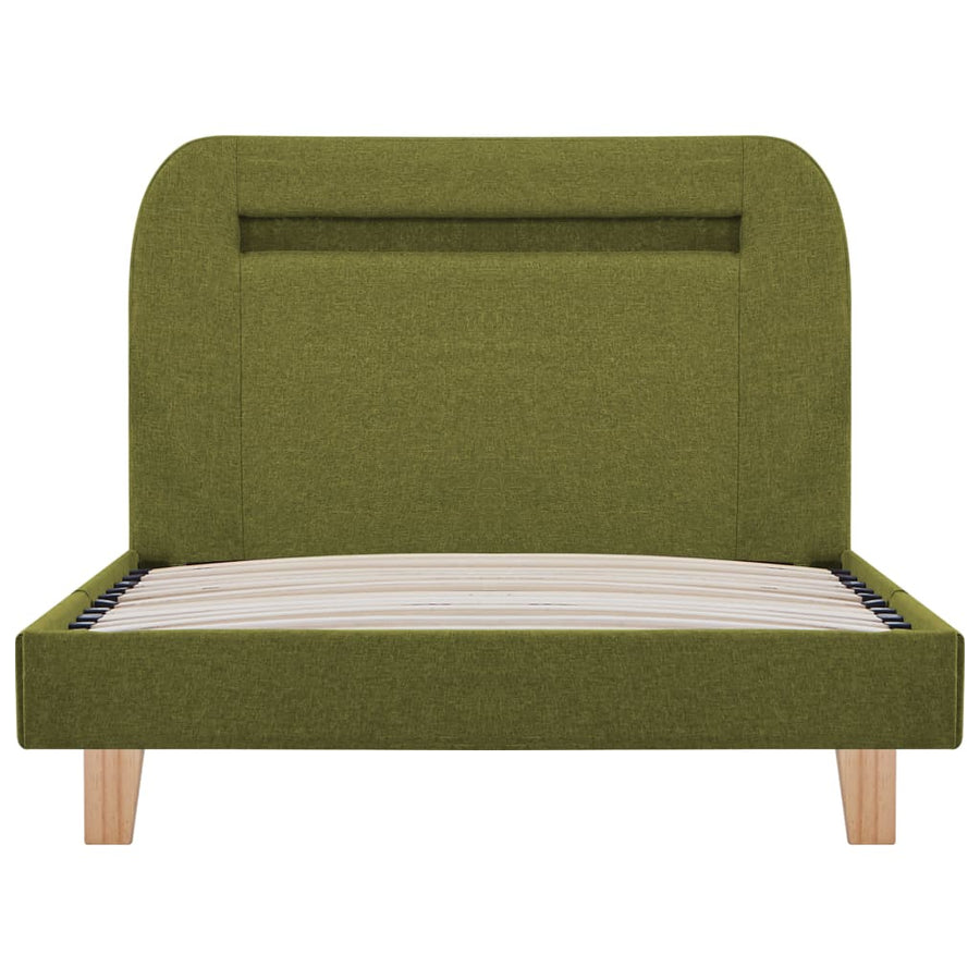 Bedframe Met Led Stof 90 x 200 cm Groen