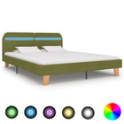 Bedframe Met Led Stof 160 x 200 cm Groen