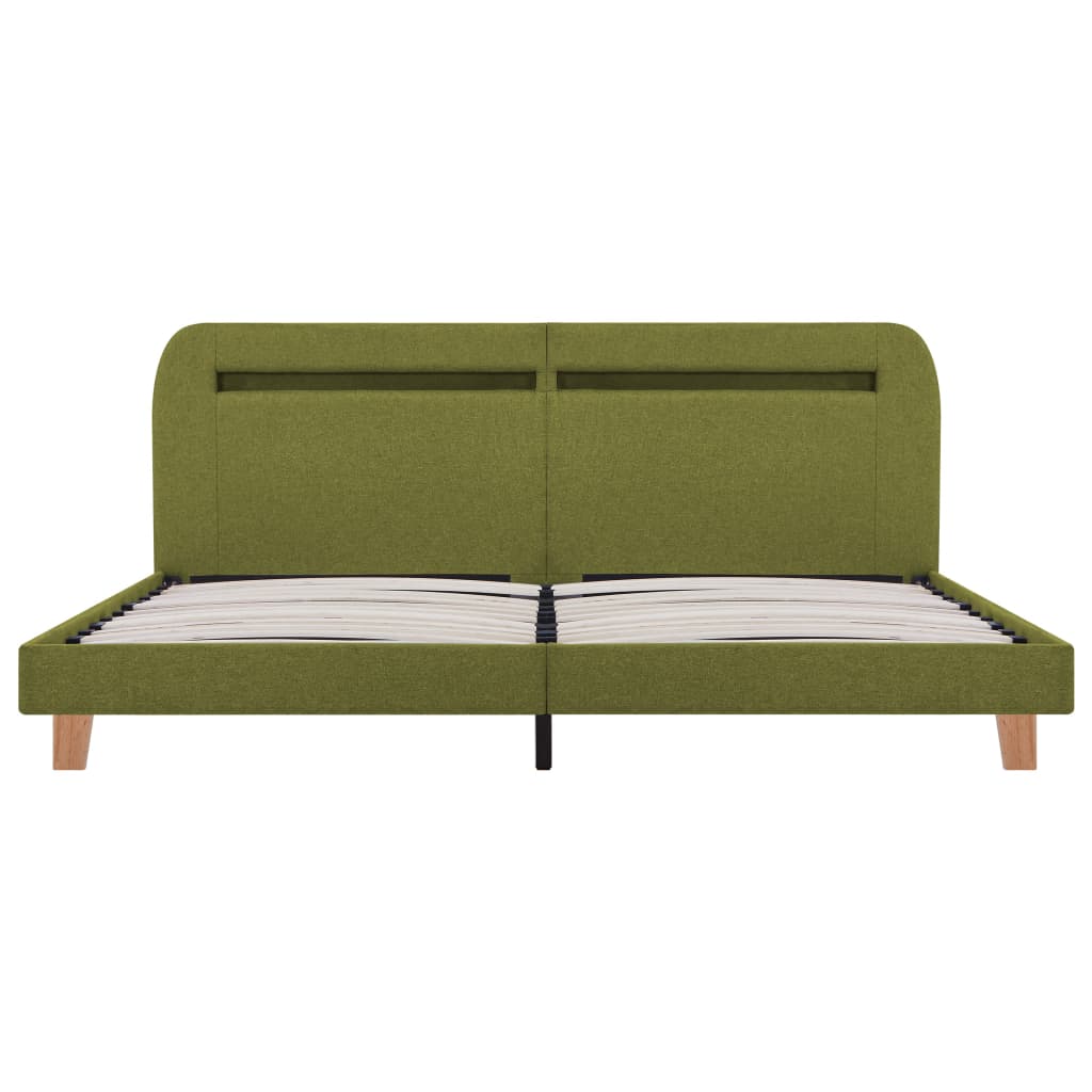 Bedframe Met Led Stof 160 x 200 cm Groen