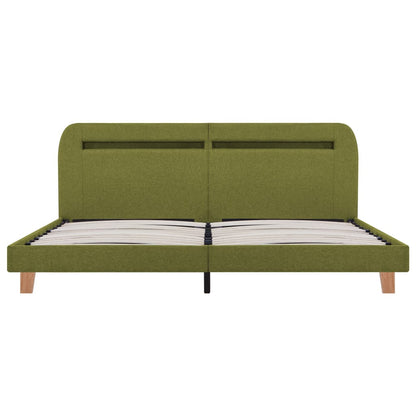 Bedframe Met Led Stof 160 x 200 cm Groen