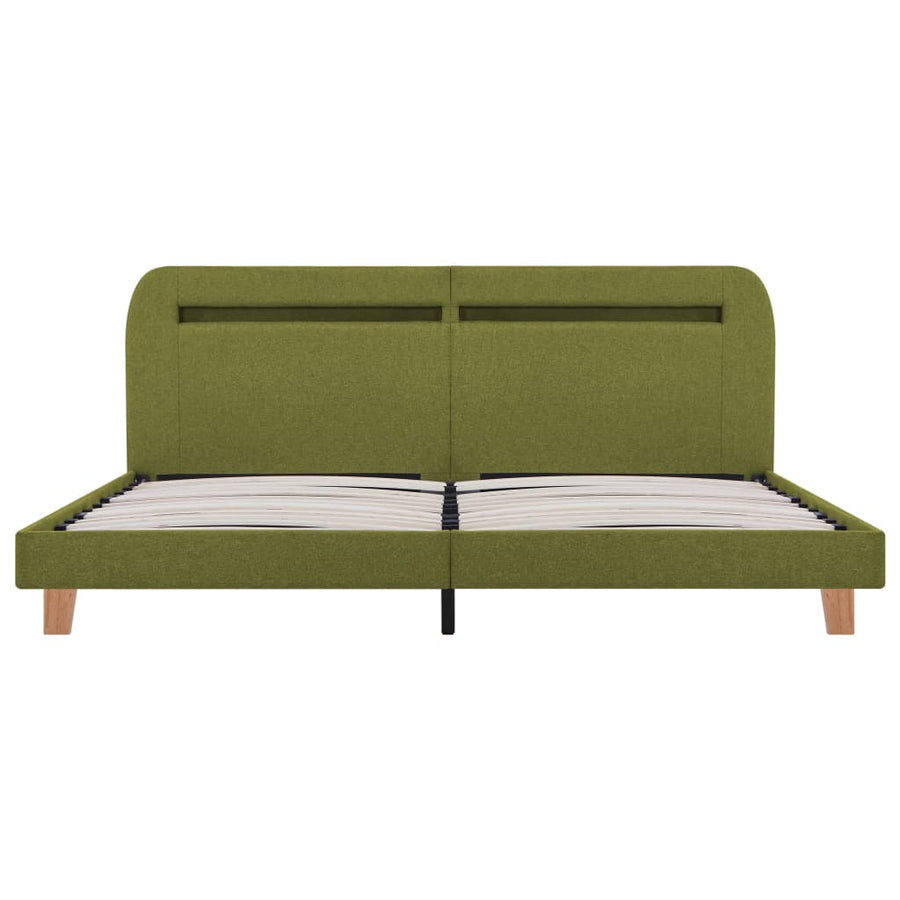 Bedframe Met Led Stof 160 x 200 cm Groen