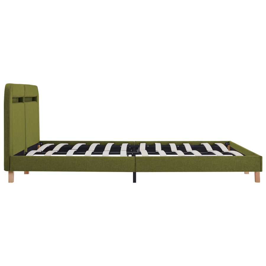 Bedframe Met Led Stof 160 x 200 cm Groen