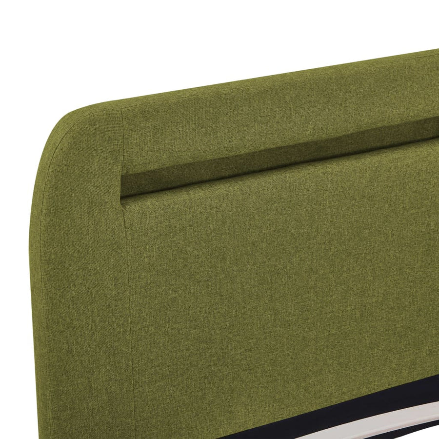 Bedframe Met Led Stof 160 x 200 cm Groen