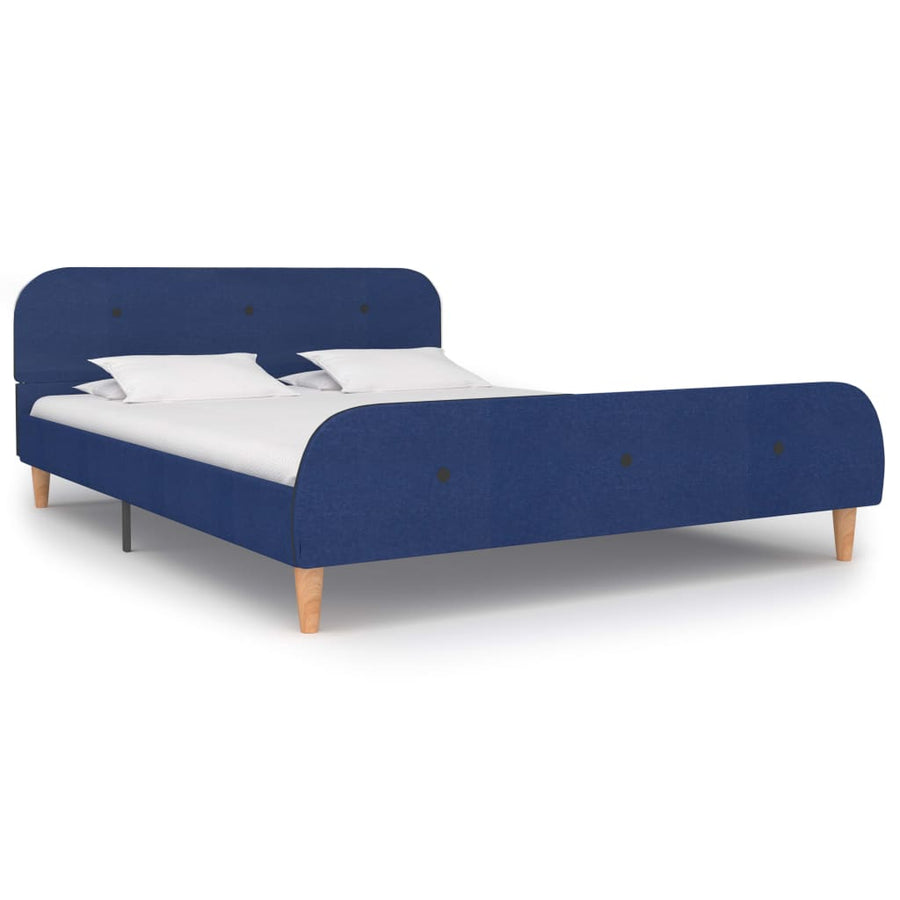 Bedframe Stof 140 x 200 cm Blauw