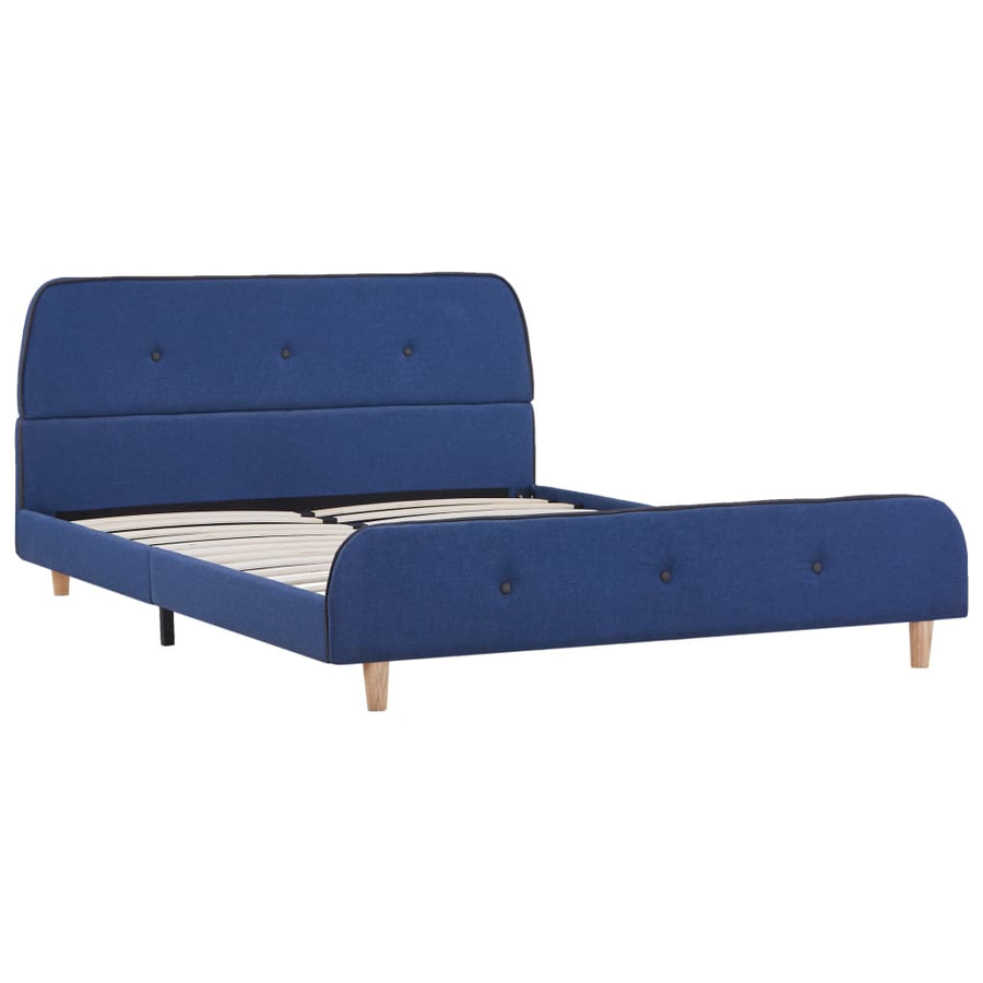 Bedframe Stof 140 x 200 cm Blauw