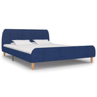 Bedframe Stof 160 x 200 cm Blauw