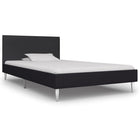 Bedframe stof zwart 90x200 cm