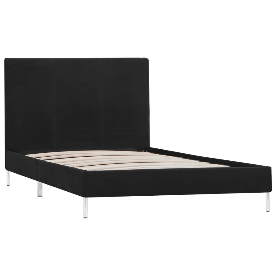 Bedframe Stof 90 x 200 cm Zwart