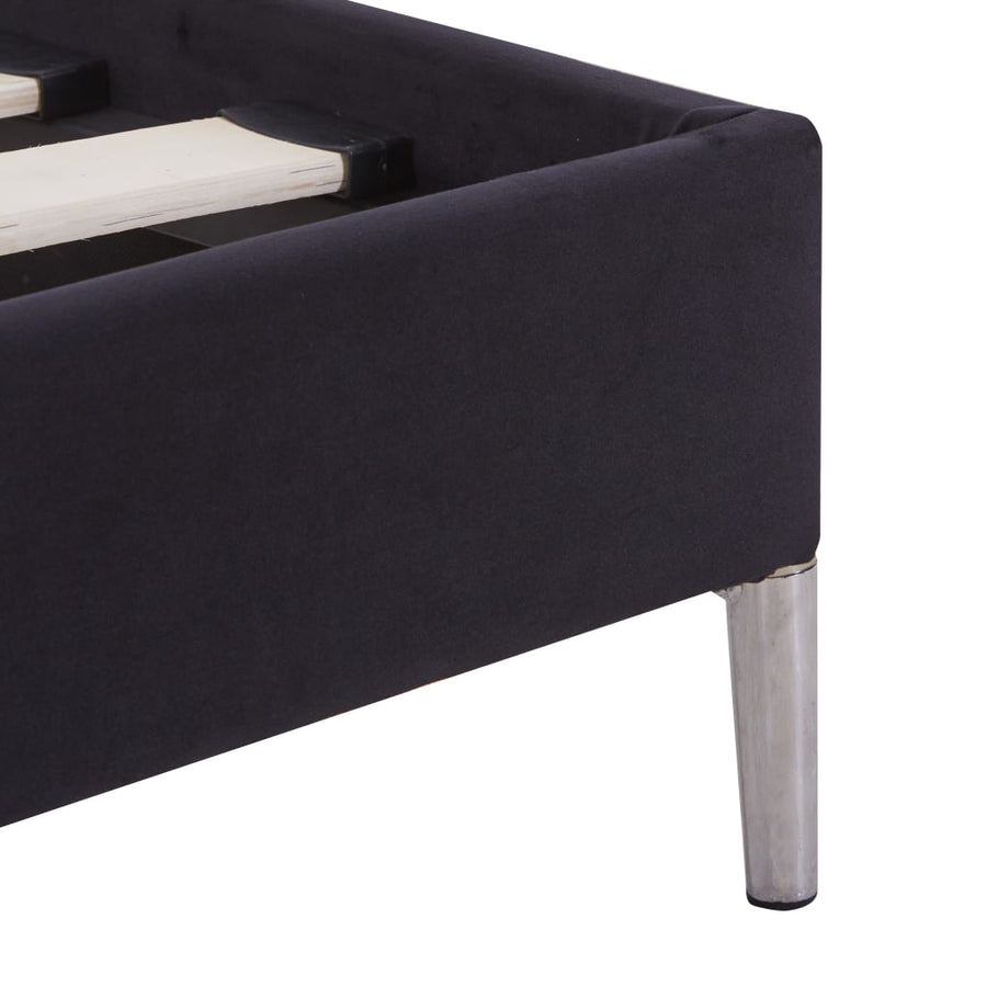 Bedframe Stof 90 x 200 cm Zwart