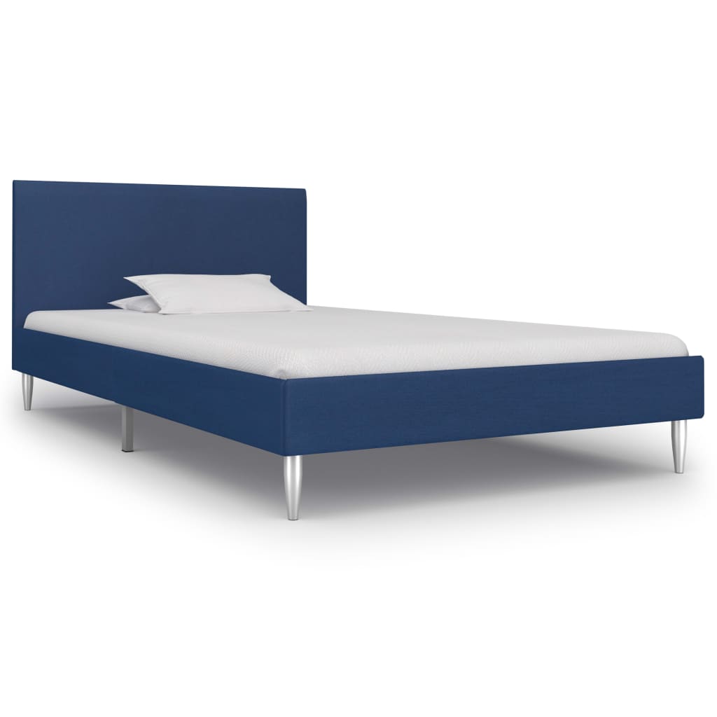 Bedframe Stof 90 x 200 cm Blauw