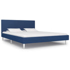 Bedframe Stof 160 x 200 cm Blauw