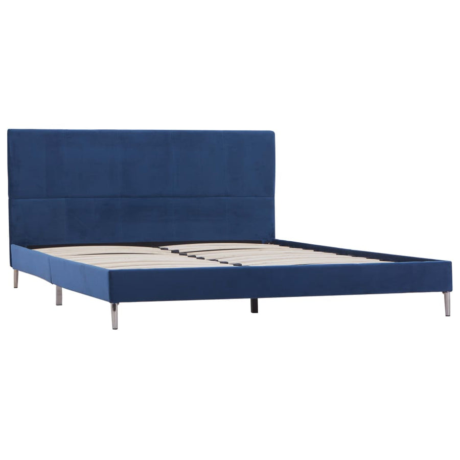 Bedframe Stof 160 x 200 cm Blauw