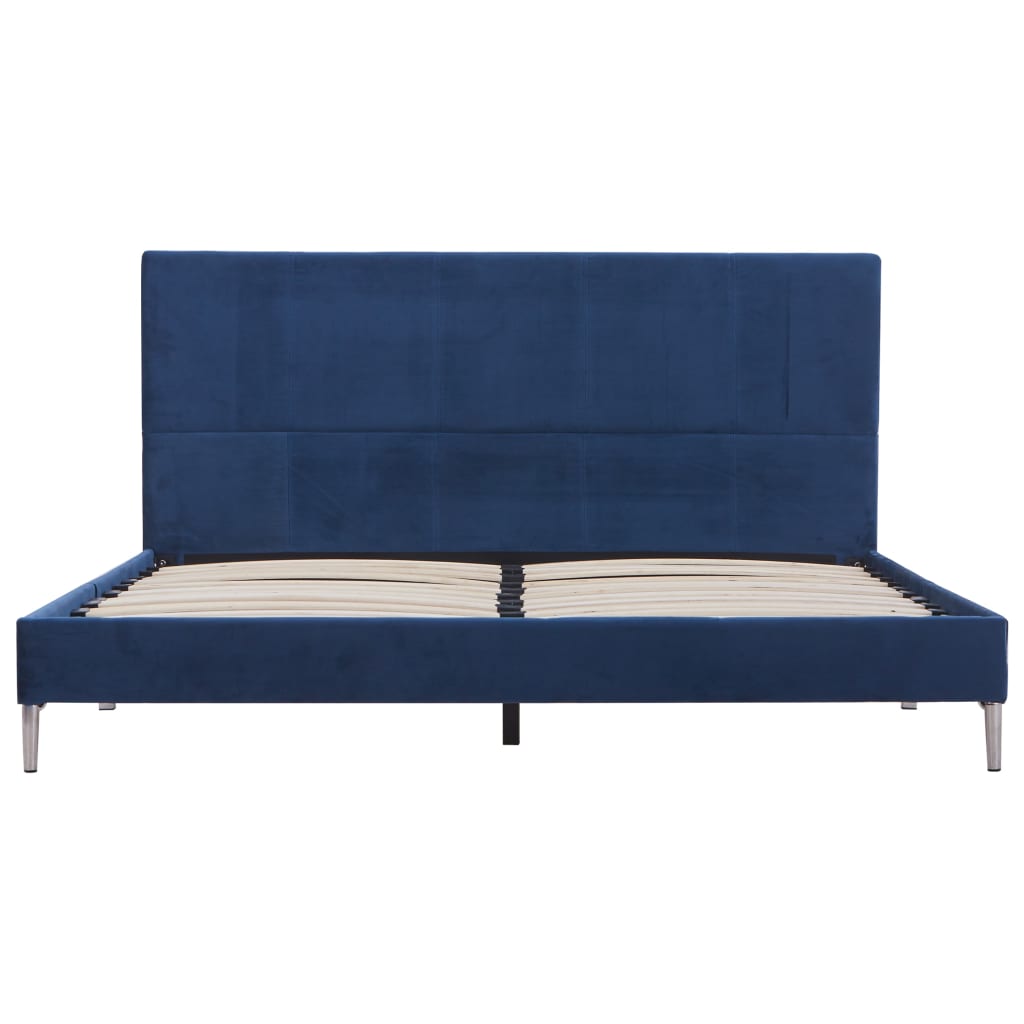 Bedframe Stof 160 x 200 cm Blauw