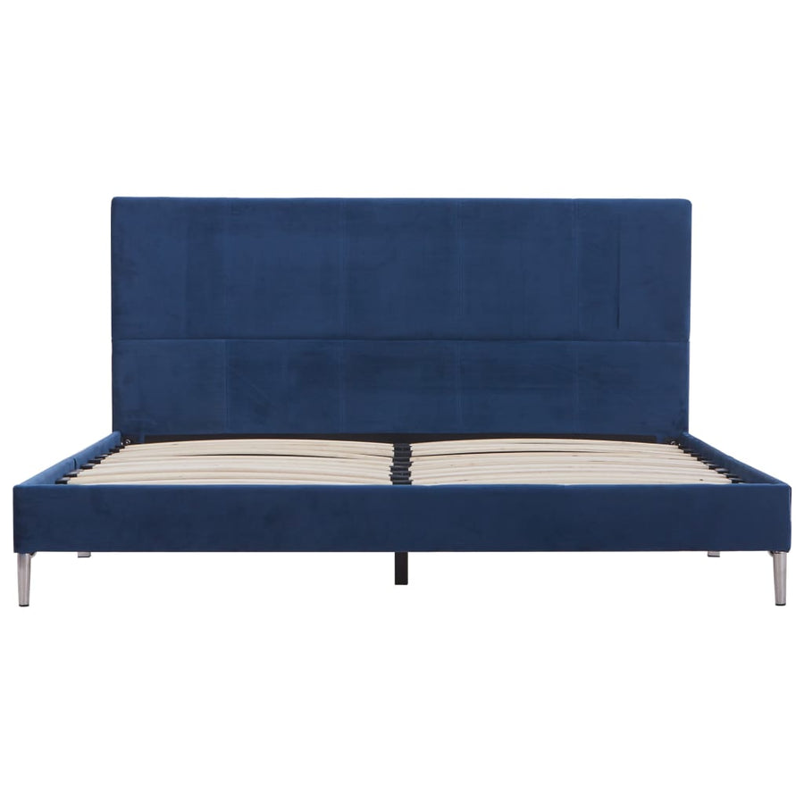 Bedframe Stof 160 x 200 cm Blauw