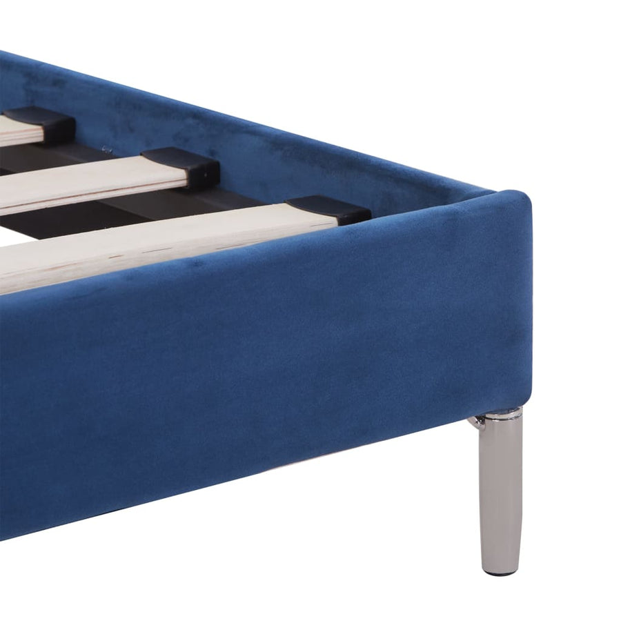 Bedframe Stof 160 x 200 cm Blauw