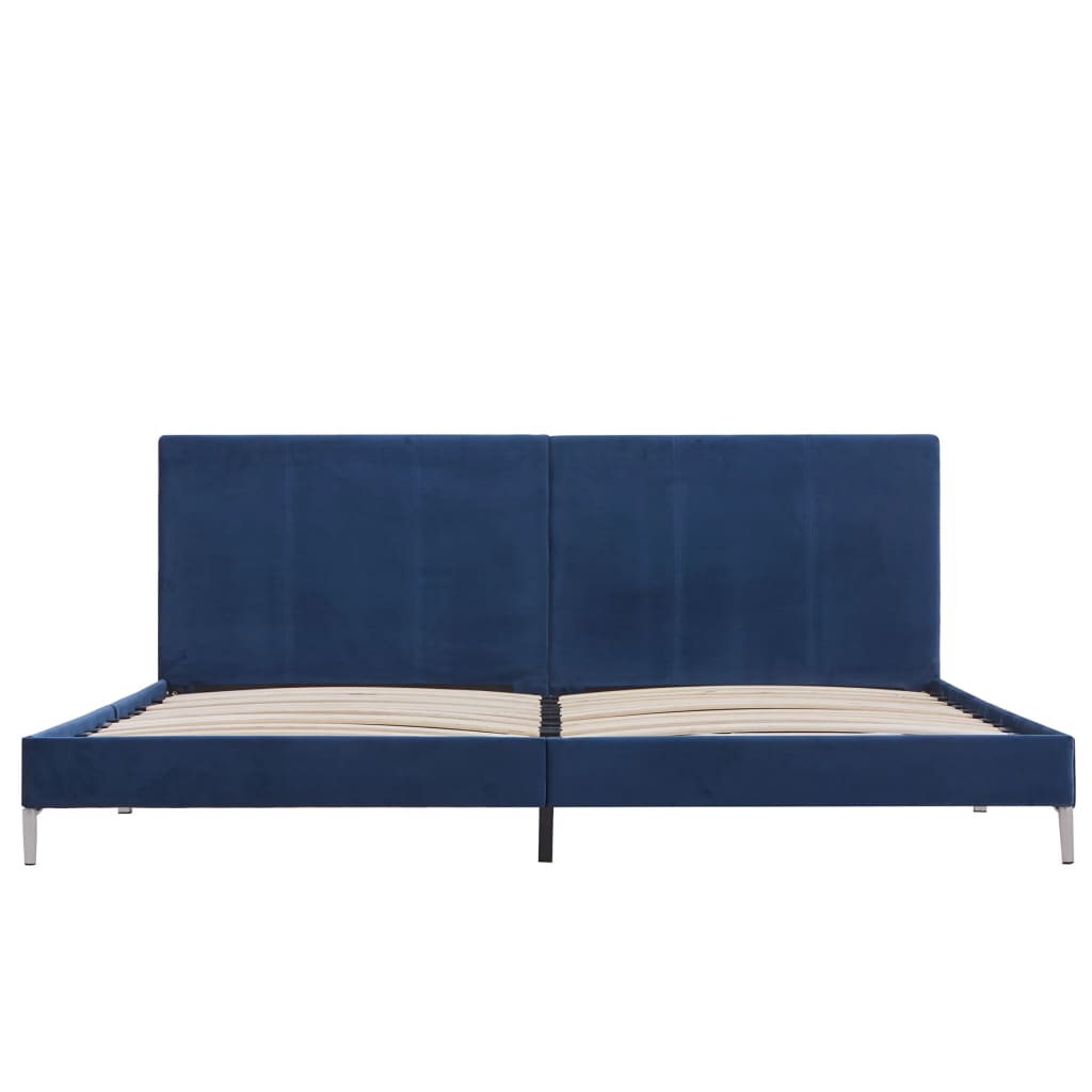Bedframe Stof 180 x 200 cm Blauw