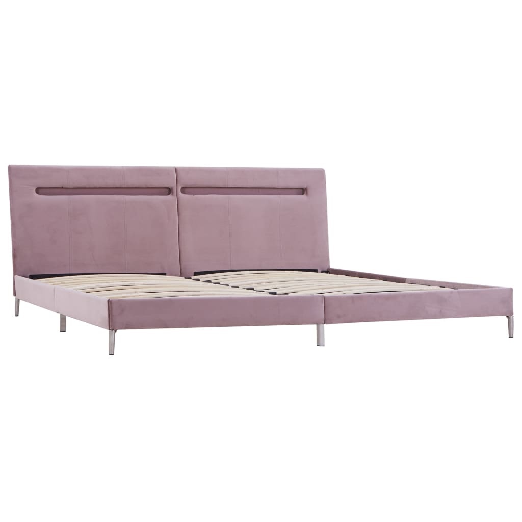 Bedframe Met Led Stof 180 x 200 cm Roze