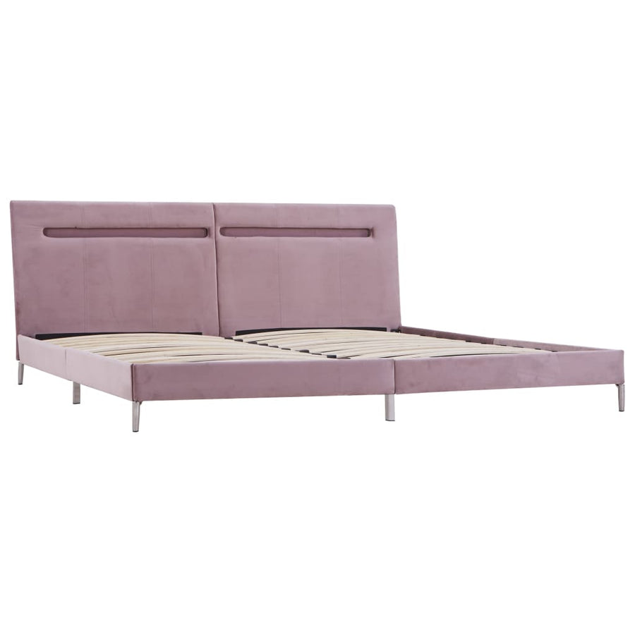 Bedframe Met Led Stof 180 x 200 cm Roze