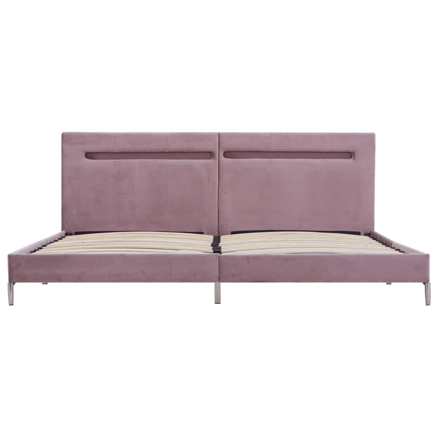 Bedframe Met Led Stof 180 x 200 cm Roze