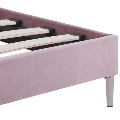 Bedframe Met Led Stof 180 x 200 cm Roze