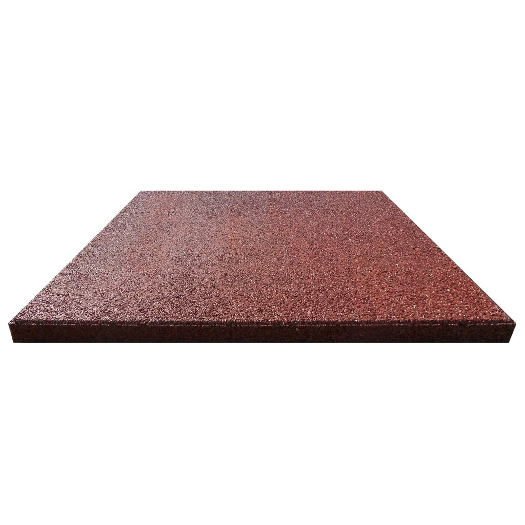 Valtegels 24 st 50x50x3 cm rubber rood 24 Rood