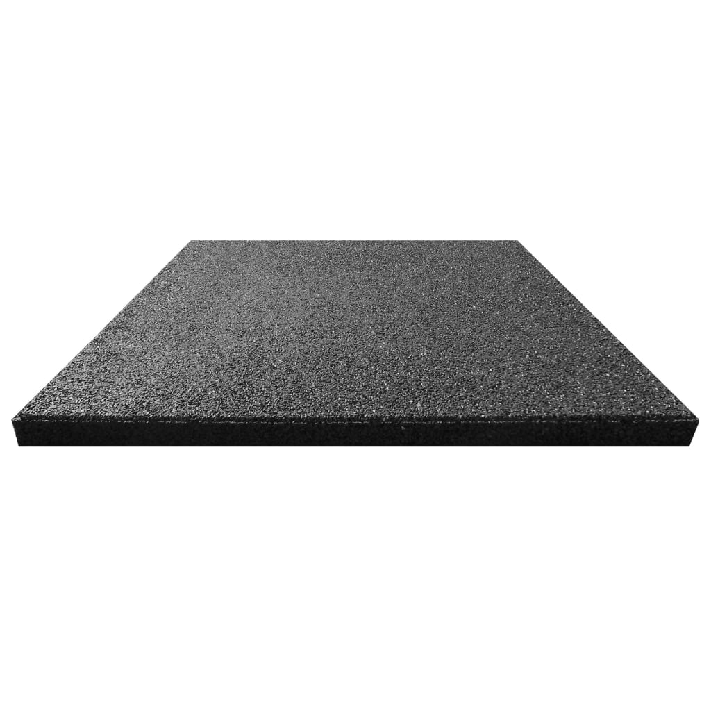 Valtegels 24 st 50x50x3 cm rubber zwart Zwart