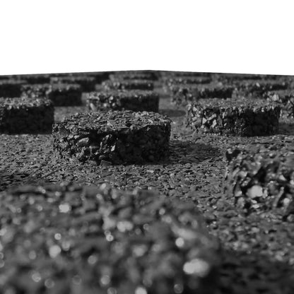 Valtegels 24 st 50x50x3 cm rubber zwart Zwart