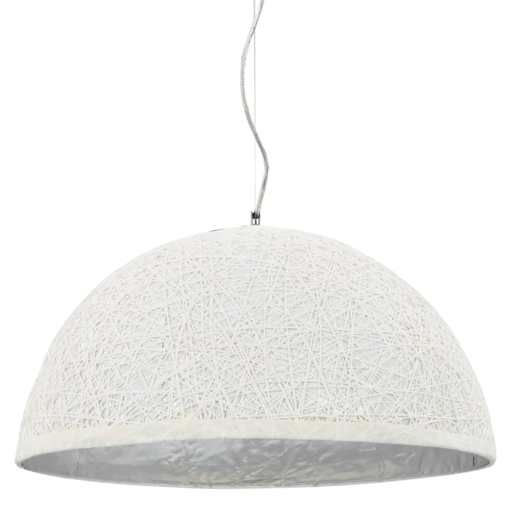 Hanglamp E27 Ø50 Cm Ø 50 cm wit en zilver