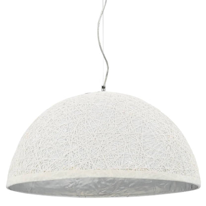 Hanglamp E27 Ø50 Cm Ø 50 cm wit en zilver