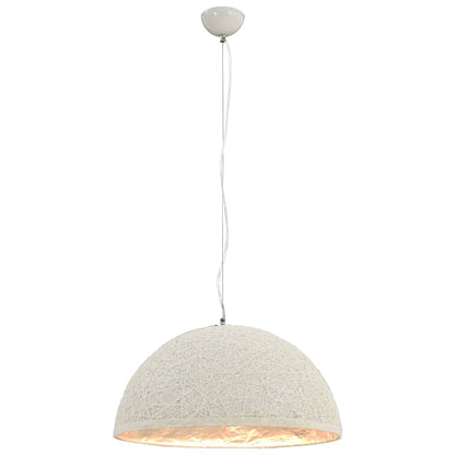 Hanglamp E27 Ø50 Cm Ø 50 cm wit en zilver