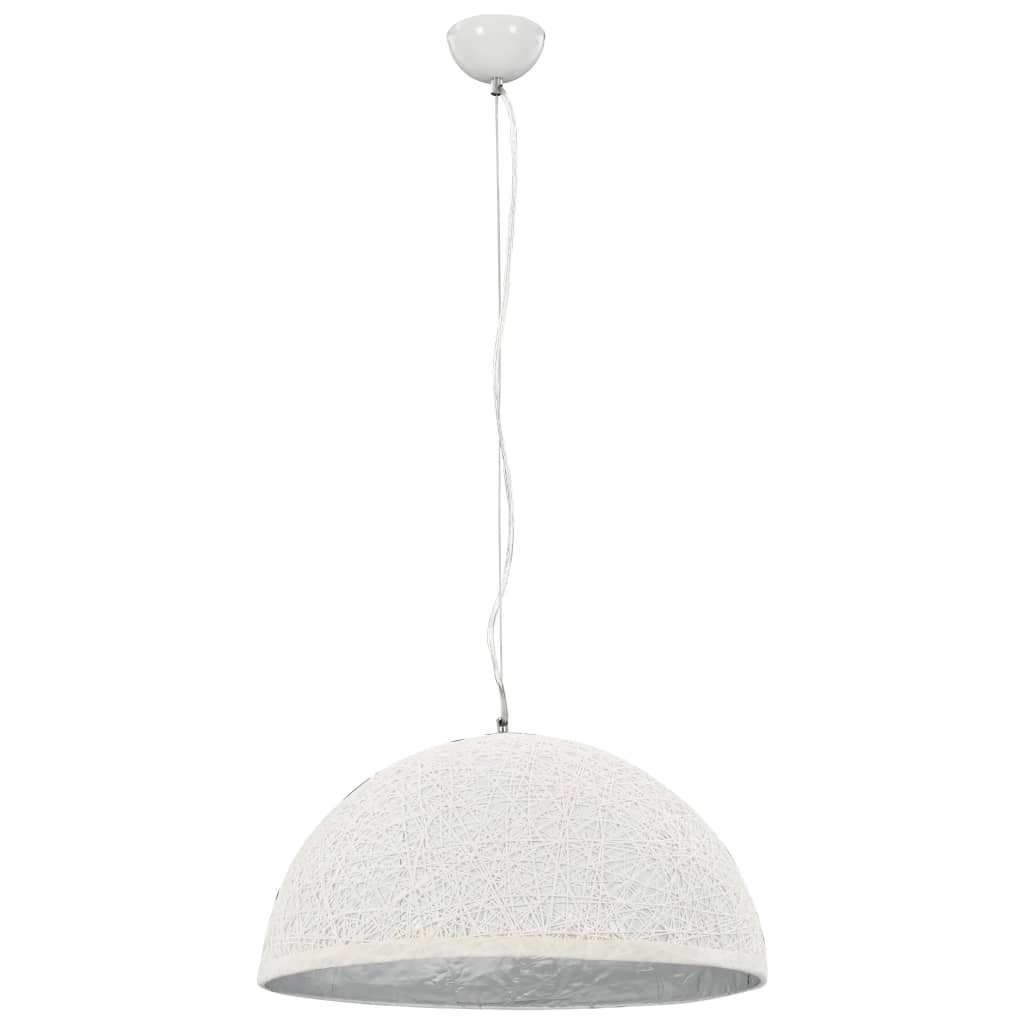 Hanglamp E27 Ø50 Cm Ø 50 cm wit en zilver