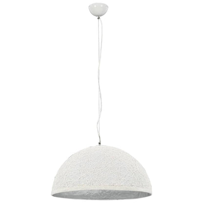 Hanglamp E27 Ø50 Cm Ø 50 cm wit en zilver