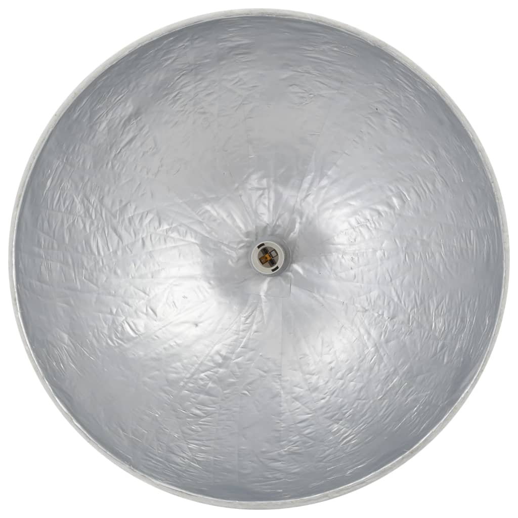 Hanglamp E27 Ø50 Cm Ø 50 cm wit en zilver