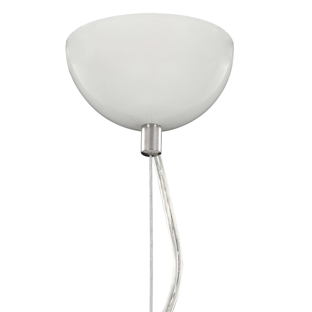 Hanglamp E27 Ø50 Cm Ø 50 cm wit en zilver