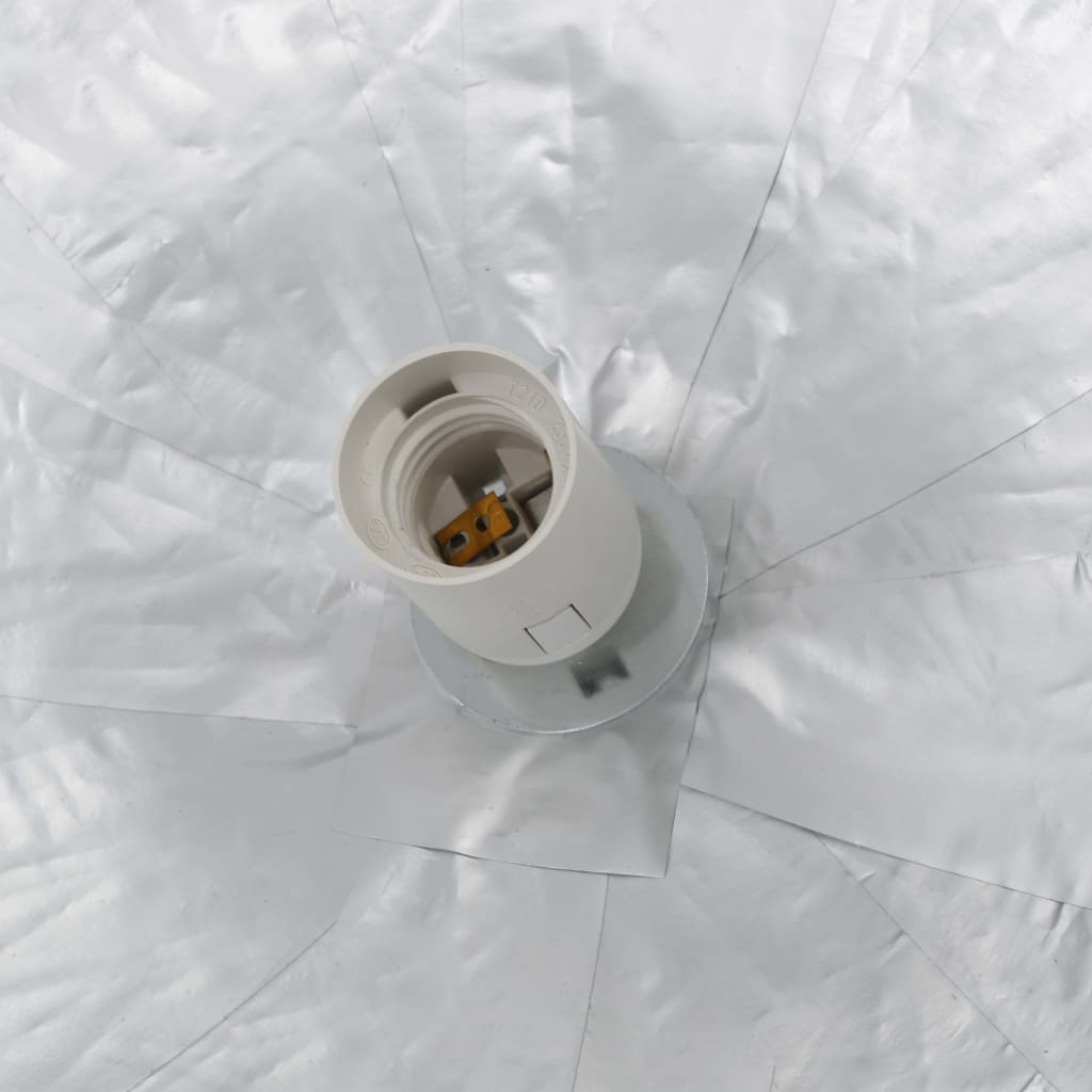 Hanglamp E27 Ø50 Cm Ø 50 cm wit en zilver