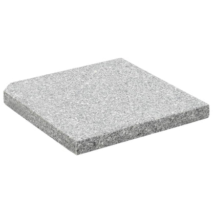 Parasolvoetplaten 4 St Vierkant Grijs Graniet 100 kg
