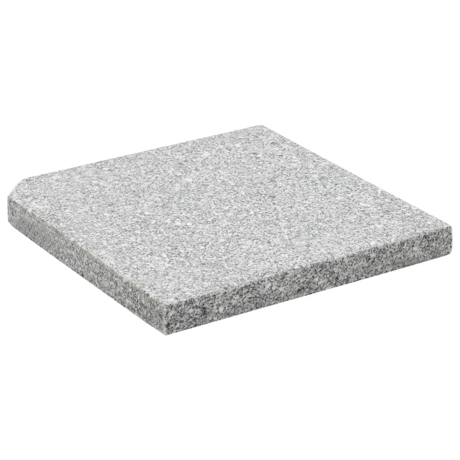Parasolvoetplaten 4 St Vierkant Grijs Graniet 100 kg