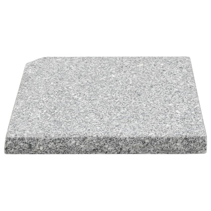 Parasolvoetplaten 4 St Vierkant Grijs Graniet 100 kg