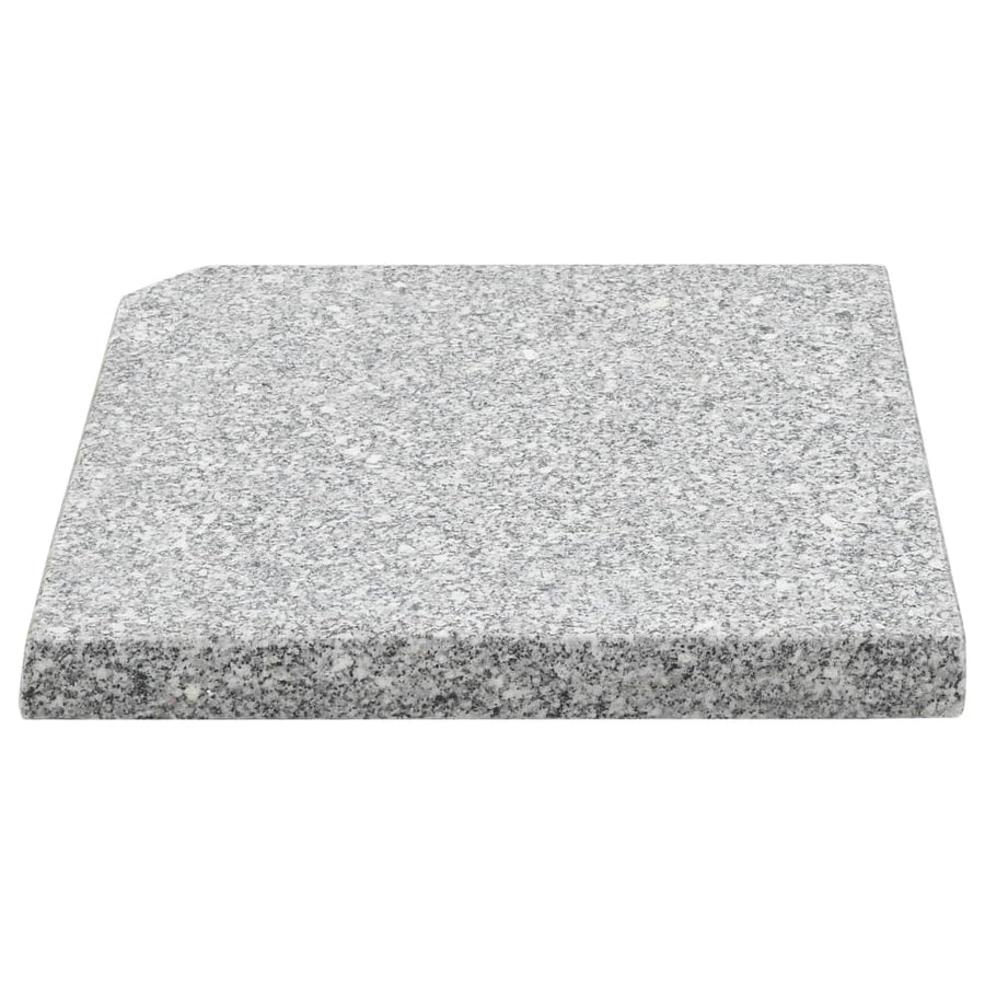 Parasolvoetplaten 4 St Vierkant Grijs Graniet 100 kg