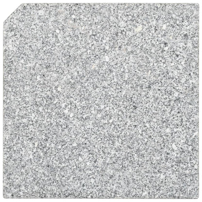 Parasolvoetplaten 4 St Vierkant Grijs Graniet 100 kg